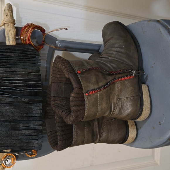 Ankle boots,brown,vegan leather,hip,western,boho Size:7 vintage - Picture 4 of 8